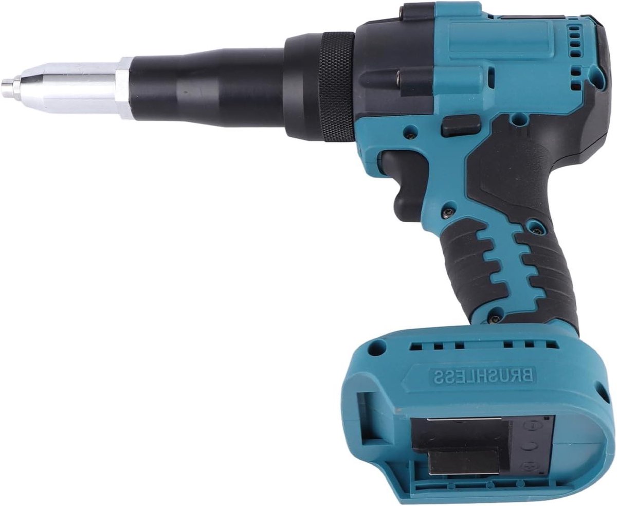 Allecto Plus - Draadloos borstelloos klinknagelpistool met LED - Handgereedschap voor klinknagelmoeren - Geschikt voor BL1815 batterij - 32-48 mm klinkhamers - Blauw
