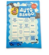 Flamingles Auto Bingo – Reisspel voor Onderweg – Spelletje voor in de Auto – Bingo voor Kinderen & Volwassenen – Vakantie Must-Have – Autospel Cadeau