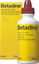 Betadine Oplossing - Desinfectie - Voorkomt wondinfecties - Verkleint kans op littekens - Bevat povidonjodium - 30 ml