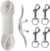 Vlaggenband - Wit 50 mm kopen? Hoofs Stoffen - Stof, fournituren & meer