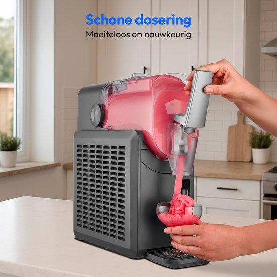 MEDION Slush Machine (2,6 L capaciteit voor slushijs, 1,9 L inhoud, slush maker voor dranken, 5 standen, bereidingstijd 30–60 min, thuisgebruik, met compressor, ijsmachine, MD12090) van Medion — afbeelding 4