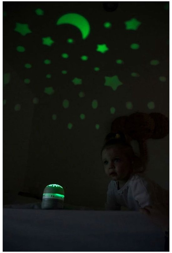 Béaba Pixie Projector Nachtlamp - Slaaphulp met Sterrenhemelprojectie, Witte Ruis & Huilsensor - Tot 100u Batterij - Compact & Draagbaa van Béaba — afbeelding 3