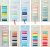 2000 stuks sticky notes pastel transparant - zelfklevende notitieblaadjes - index tabs - plakbriefjes voor boeken - annoteren - kantoorbenodigdheden.