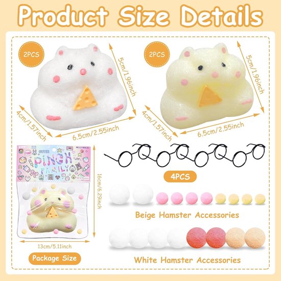 Squeeze Toys for Hamster - Stress Relief and Fidget Toy | bol