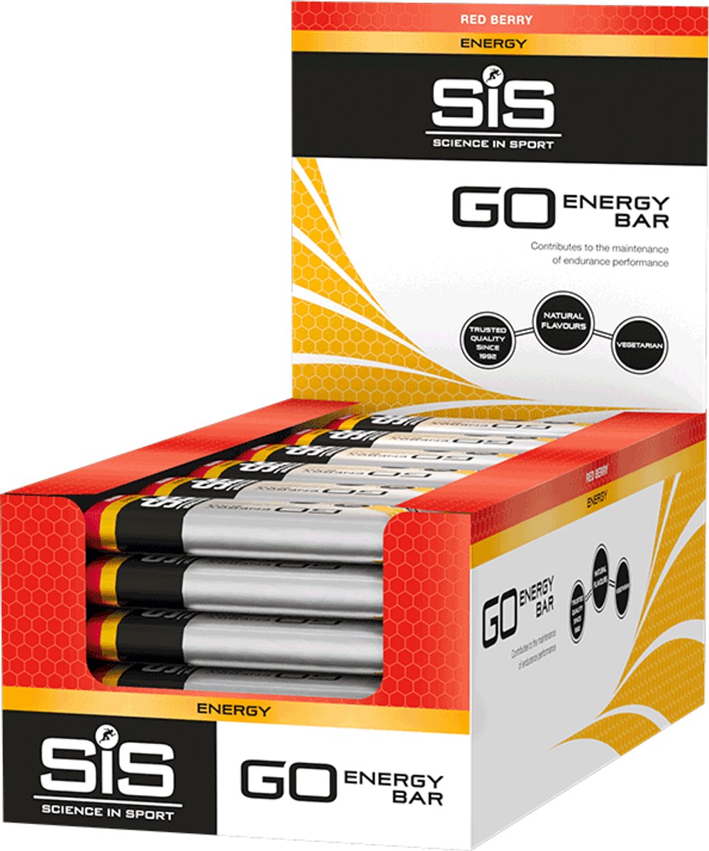 Goedkoopste Science in Sport - GO Energy Bar Mini 40g 30-pack - Rode bessen - vegan - Heerlijke koolhydraatreep met 26g koolhydraten - energieleverancier voor krachttraining
