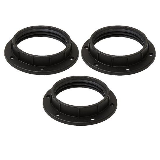 EDM® - Anneaux de douille en vrac E27 - Ø40mm - Zwart - (3 pièces)