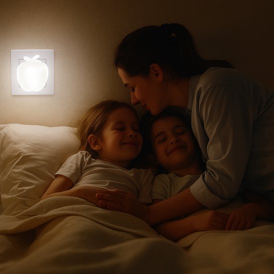 Nachtlampje voor Kinderen - Kind Stopcontact Appel Lamp - Stopcontact Lampje Meisje of Jongen - Babykamer en Kinderkamer van PHENOM LIGHTING TECHNOLOGY — afbeelding 2