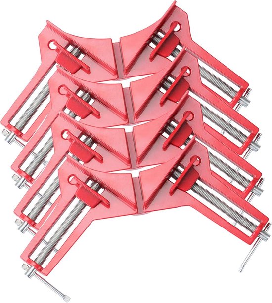 Aluminum Alloy 90 Degree Right Angle Clamp with Single Handle for Woodworking We