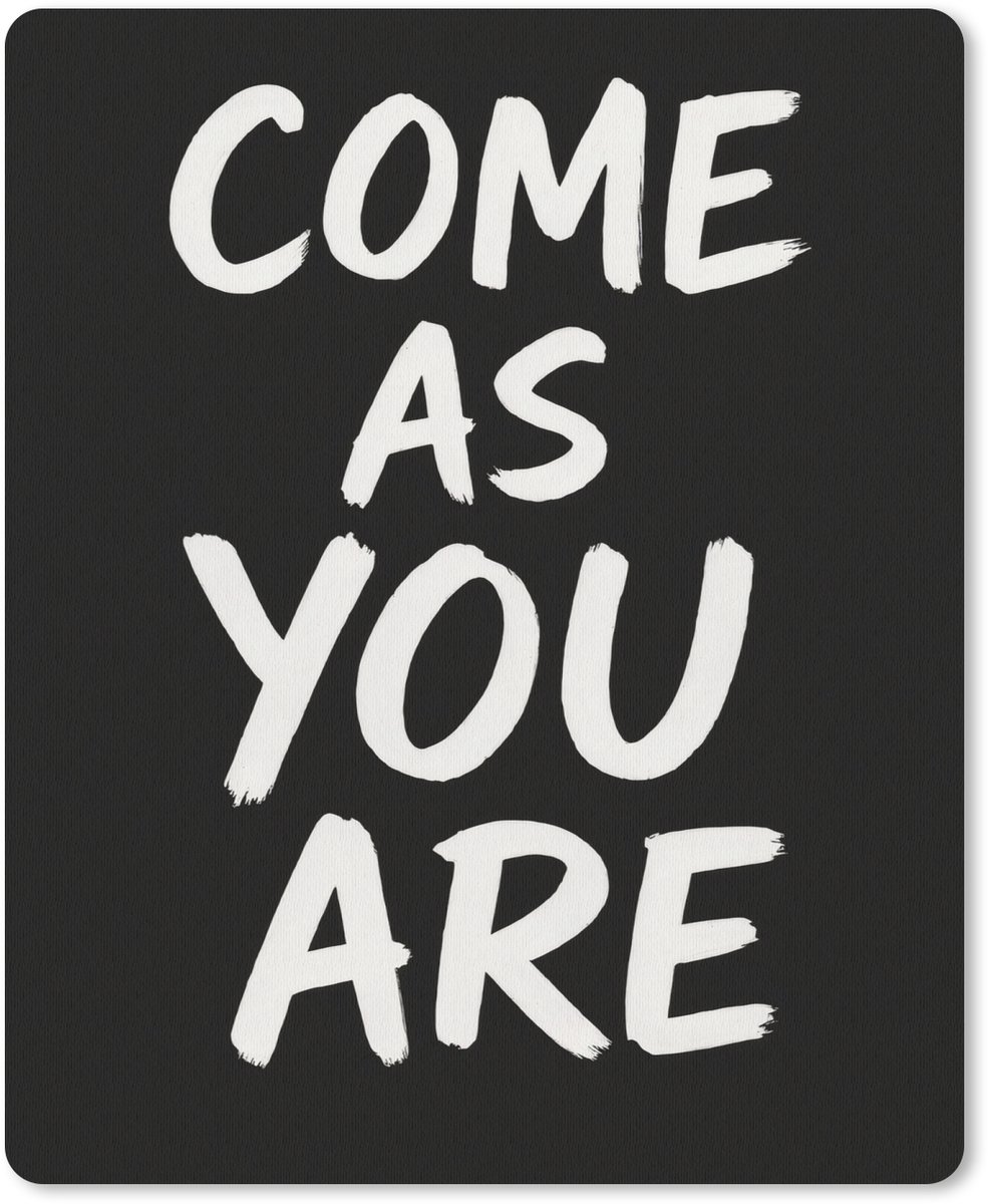 Muismat 19x23 cm - Mousepad Quote - Zwart - Simpel - Muismatten