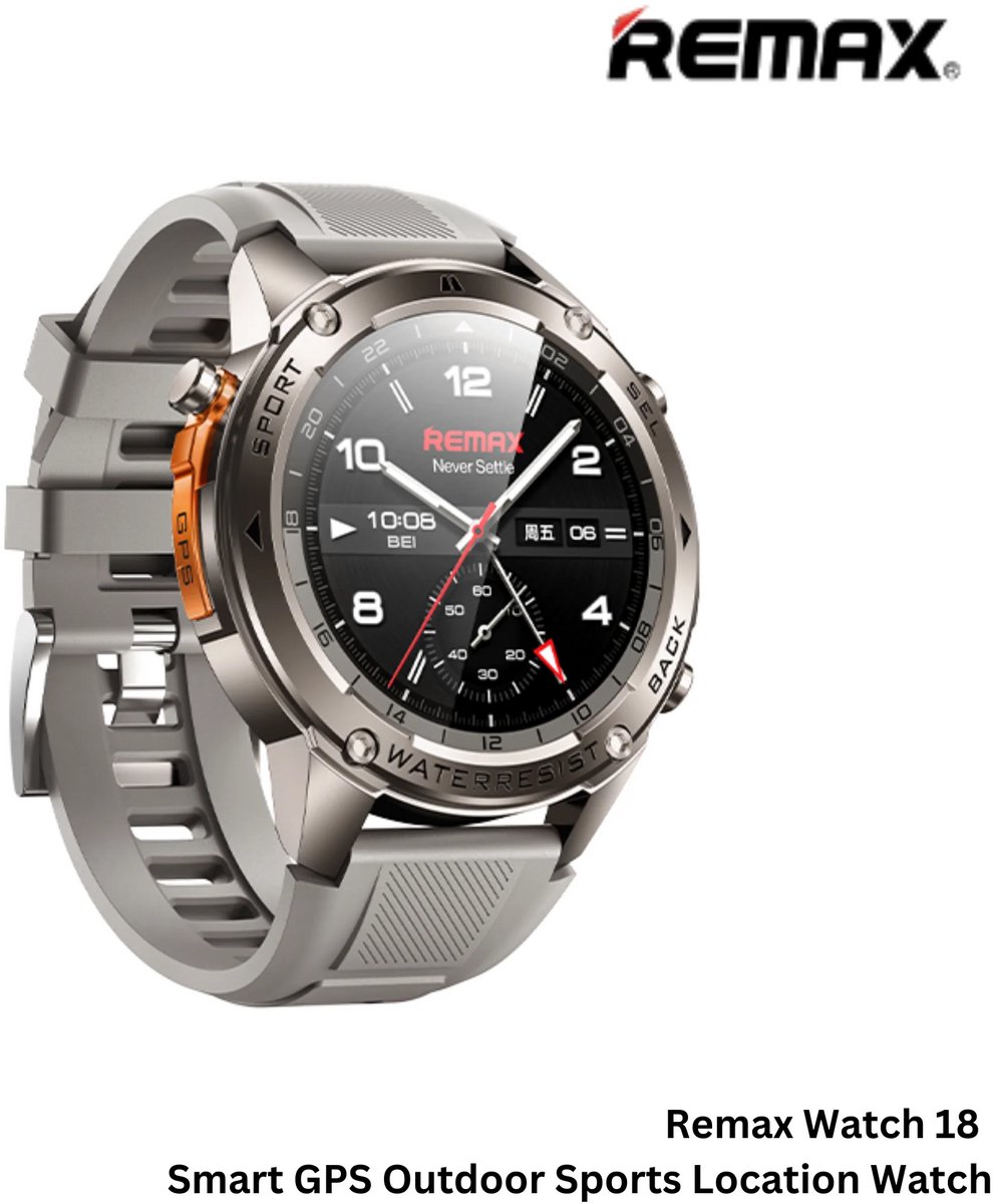 Remax WATCH18 - SmartWatch - Intelligent GPS Outdoor Sports Positioning Watch - Zilver