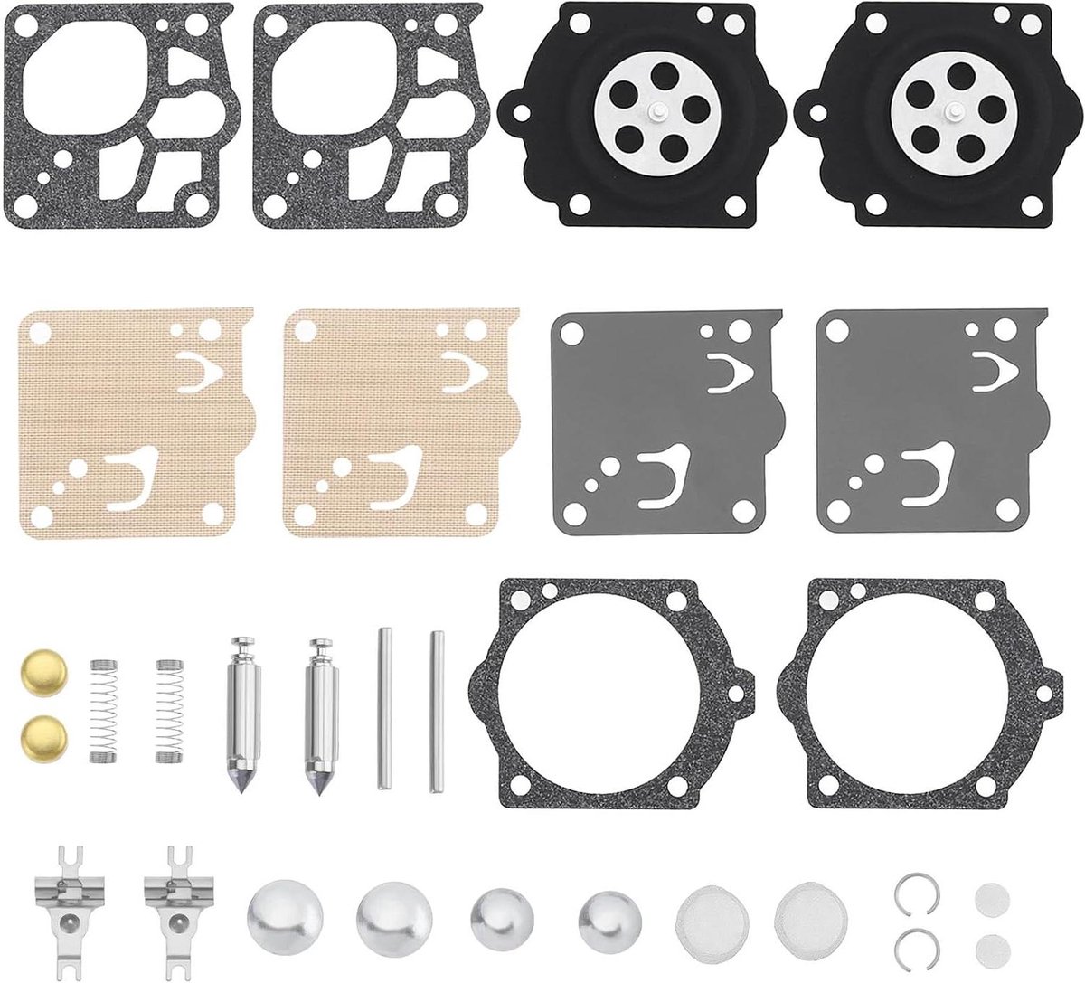Allecto Plus - Vervangingsset Carburateur Pakking Diafragma - Compatibel met Robin EC08 EC12 - Reparatie Accessoires - Reparatie Kit voor Carburateur