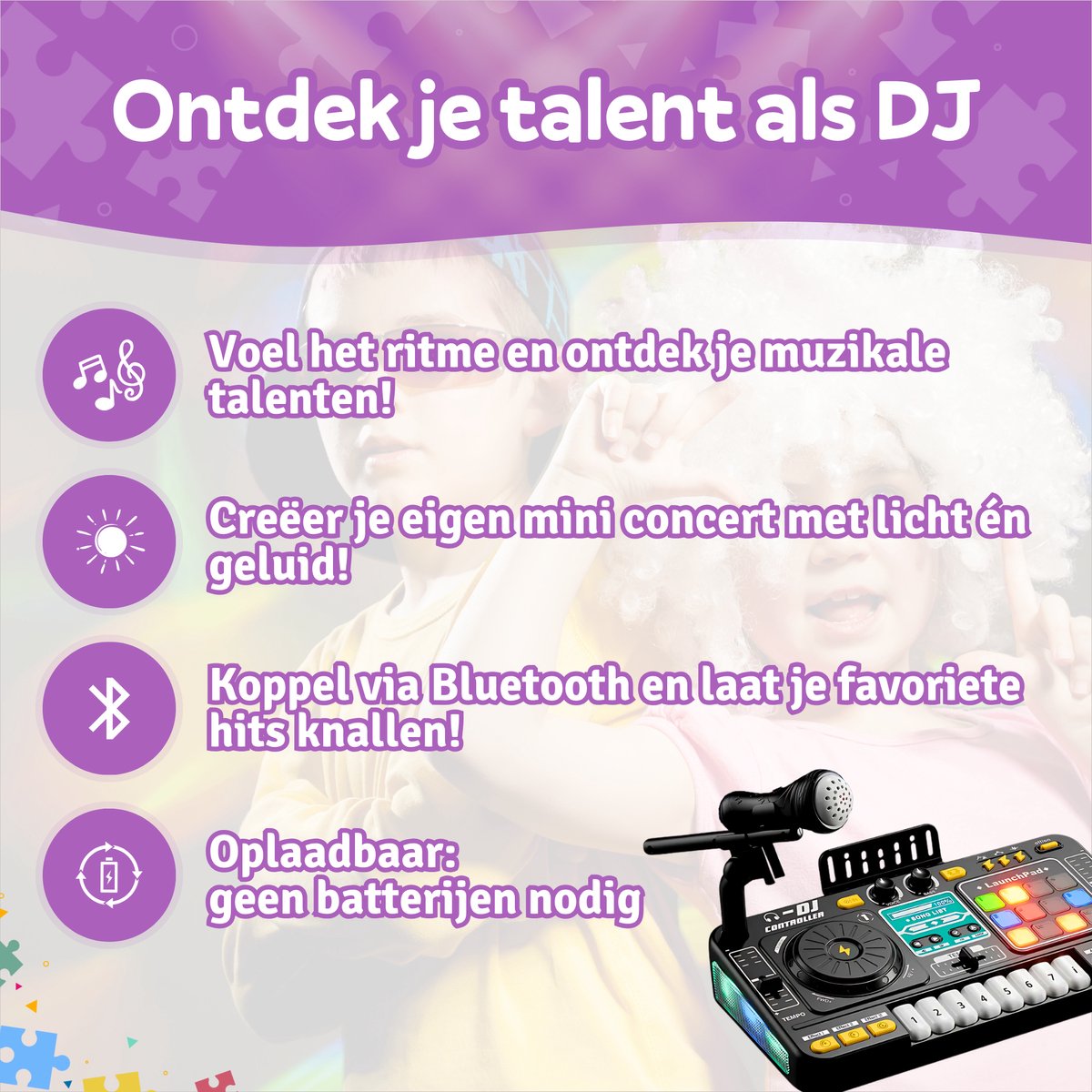 VTech Kidi DJ Mix DJ Pult für Kinder mit Discokugel pink | Smyths Toys Deutschland