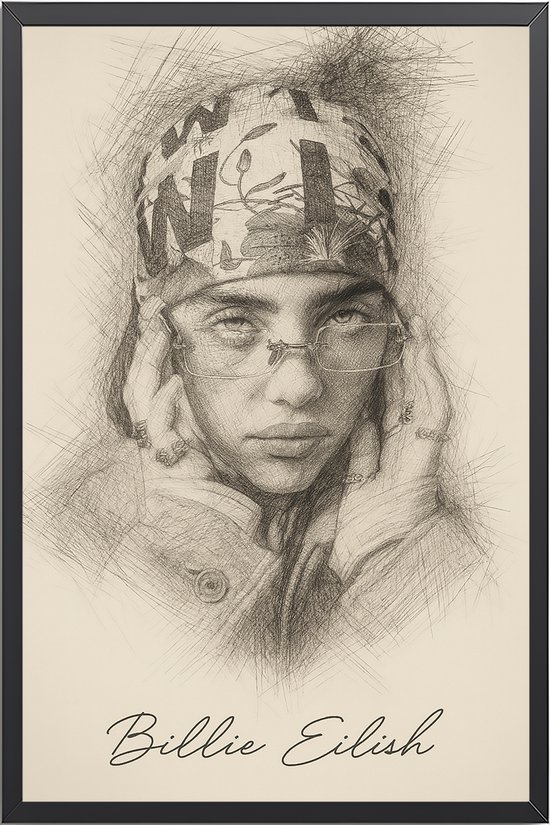 Billie Eilish van Dmitry Belov als poster, canvas print en meer Billie Eilish van Dmitry Belov als poster, canvas print en meer