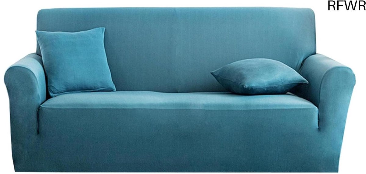 RFWR® Hoge Stretch Bankhoezen voor 1/2/3/4-zitsbanken - Antislip, Wasbaar en Ondersteunt Huisdieren - Lichtblauw