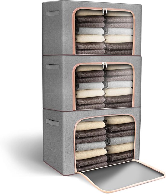 Opbergtas voor kleding, 3 stuks, opvouwbare opbergzakken