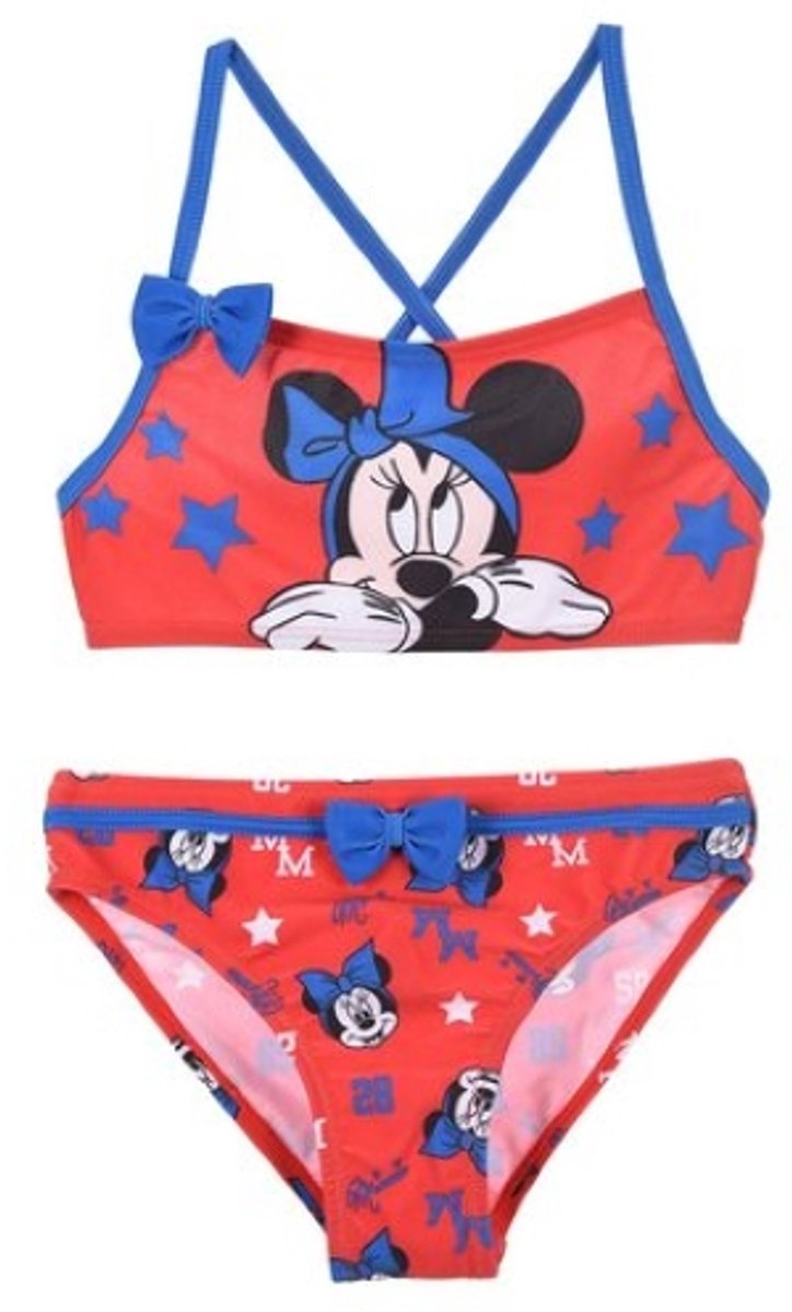 Minnie Mouse Bikini - Maat 116 - Rood - Badpak 2-delig