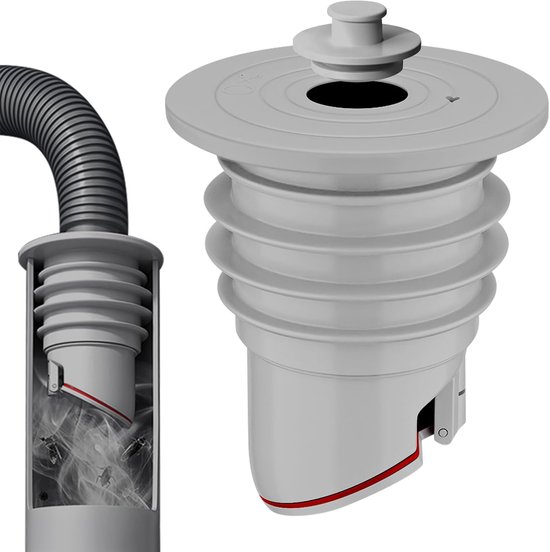 35-40mm Wasmachine Afdichting Slangstop WISIRENT, Grijs Afvoerslang voor Wasmachine Afvoerslangafdichting Wasmachine, Rioolbuisafdichting voor Afvoerputje Wasmachine Afvoerafdichting Siliconen