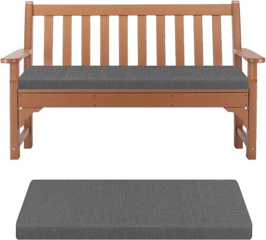 Foto: Zitkussen voor bank of tuinbank afneembaar en slijtvast 1 stuk donkergrijs 110x35x5 cm