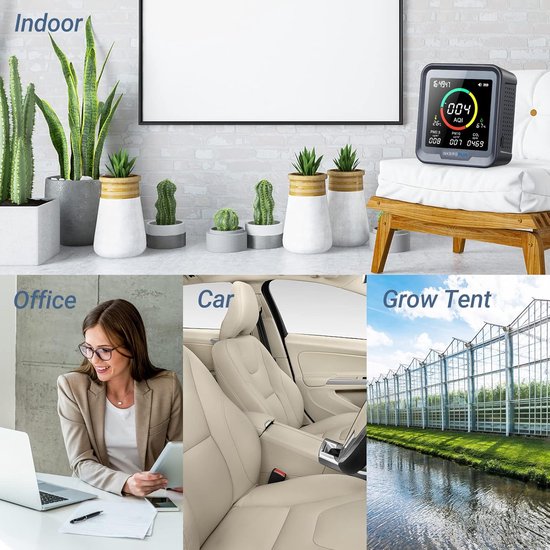 INKBIRD WiFi CO2 luchtkwaliteitsmeter PTH-9A