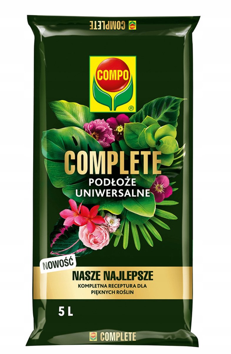 Compo Complete - Universele Potgrond met Meststof - 5 Liter - Met Perliet - Voor Kamerplanten & Tuin