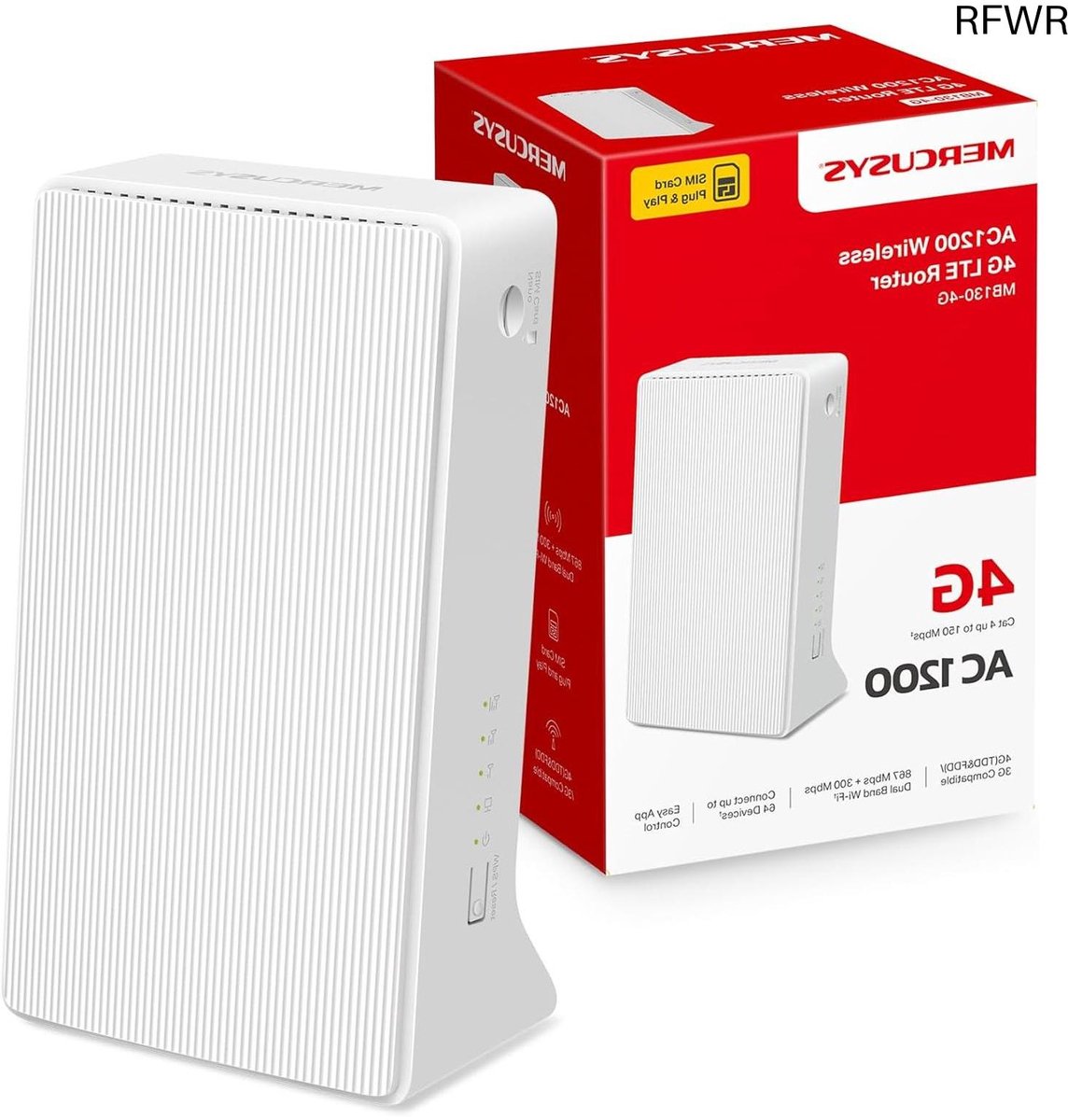 RFWR® 4G WiFi Routers voor Snel Internet met SIM-kaart Ondersteuning en Dual-Band Verbinding