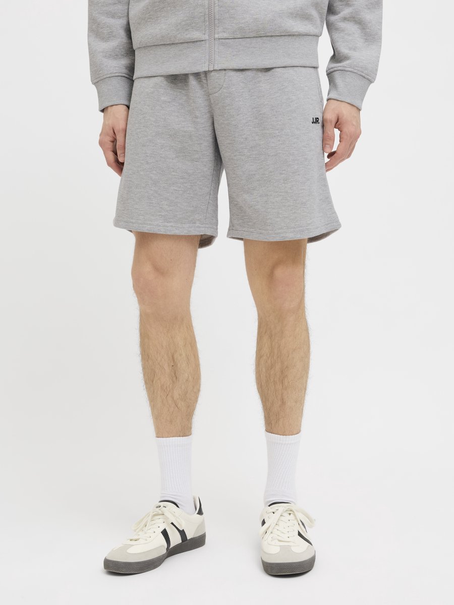 JJ REBEL JREBGORM REG REBEL LOGO SWEAT SHORTS SN Heren Trackshort - Light Grey Melange — afbeelding 2
