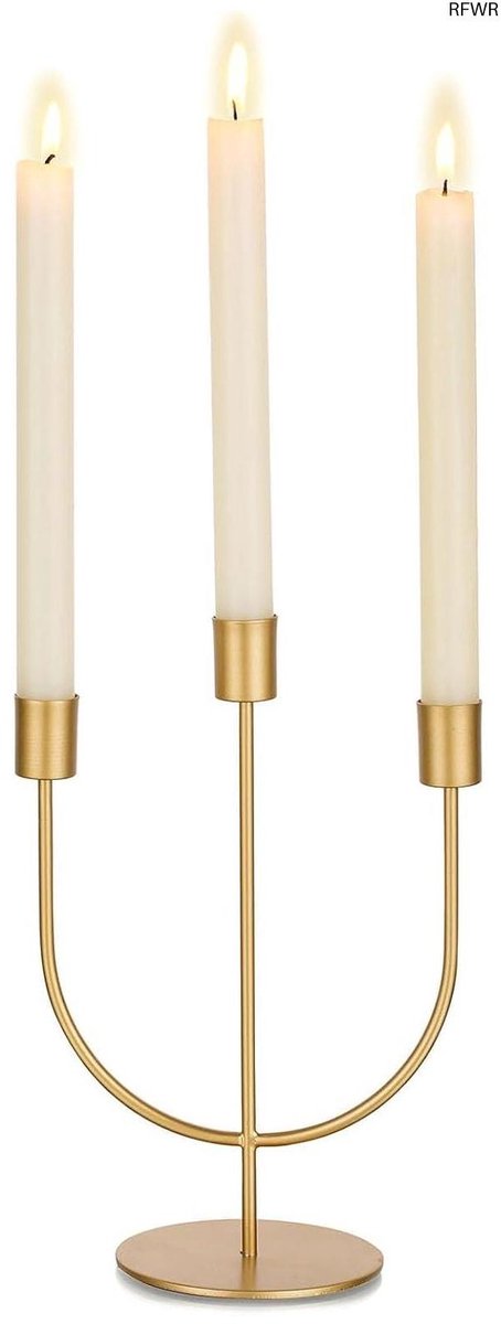 RFWR® Elegante Kandelaar Houder voor Bruiloft en Feestdecoratie - Minimalistische 3-Rms Taper Kaarsenhouders
