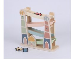 Fun Car Ramp - Houten speelgoed - Peuter speelgoed - Kleuter speelgoed