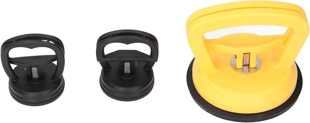 Allecto Plus - Uitdeukstation met Zuignap - 3 Stuks - Handvat Lifter voor Zware Lasten - Glas Lifting - Carrosserie Uitdeuken Removal Tool - Auto Depressie Repareren - Mobiel Auto Herstellen