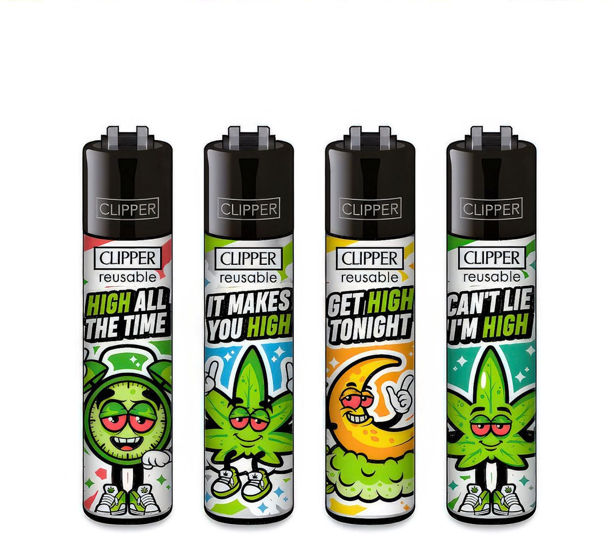 Clipper Classic Large Aanstekers "420 Mix #10" (4 Stuks)