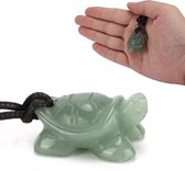 Allecto Plus - Collier Bijoux tortue en jade vert - Amulette porte Geluk Decor