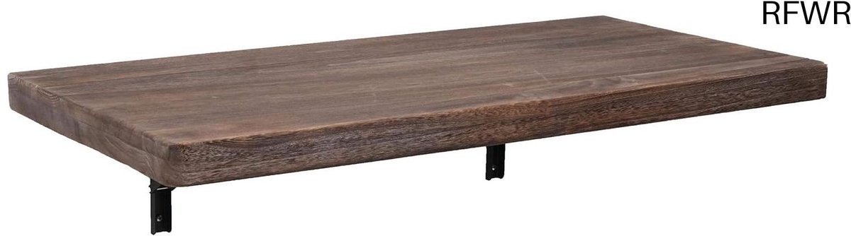 RFWR® Inklapbare Wandtafel van Massief Hout - Ruimtebesparende Tafel 100 x 50 cm - Shabby Bruin