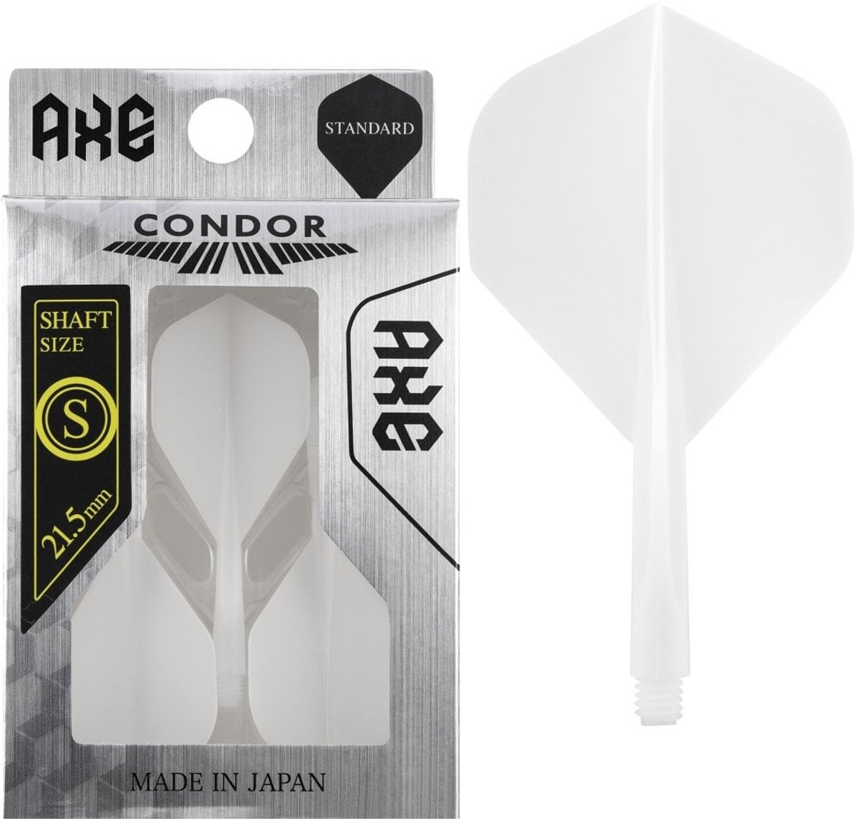 Condor Axe Flight System - Standard White - Dart Flights Short