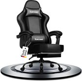 Elekiatech Gaming Stoel - Gamestoel mit 90°-170° Rugleuning - Gaming Chair met Inklapbare Voetensteun - Game Stoel met Zachte Armleuningen - Max. Draagvermogen 150 kg