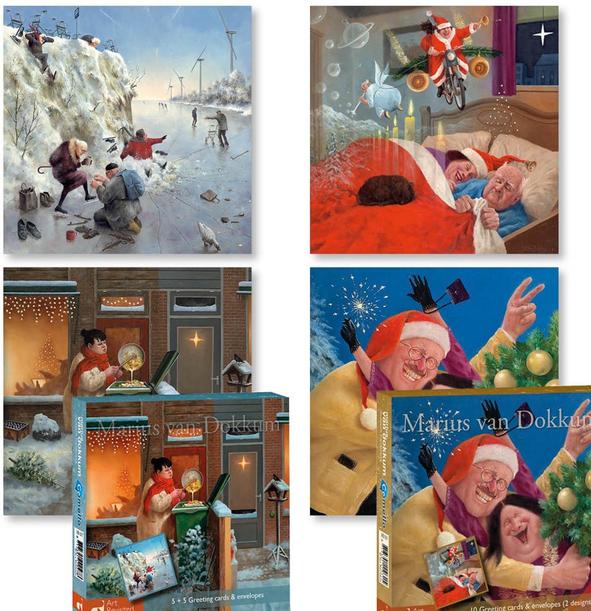 Marius van Dokkum kerstkaarten - set 3