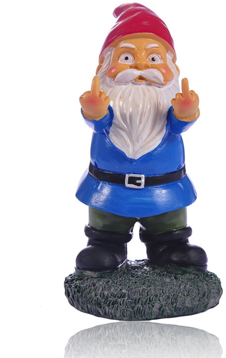 TOVBMUP Tuinkabouter - Gartenzwerg Lustig - 6x7x15cm Resin Figuur - Geschikt voor Buiten en Binnentuin Decoratie - Grappig Geschenk voor Tuinliefhebbers
