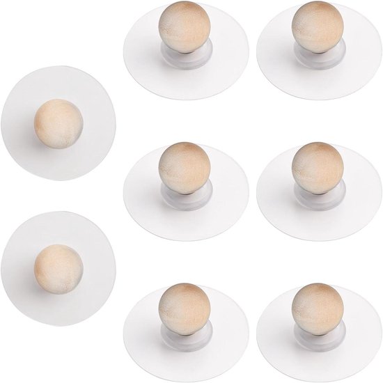 CcHhyyt Zelfklevende knoppen voor kast, zilver, zelfklevende kastknoppen van roestvrij staal, knop om te plakken, voor laden, douchedeur, spiegelkast, glazen deur, deurknop, zonder boren, meubelgrepen
