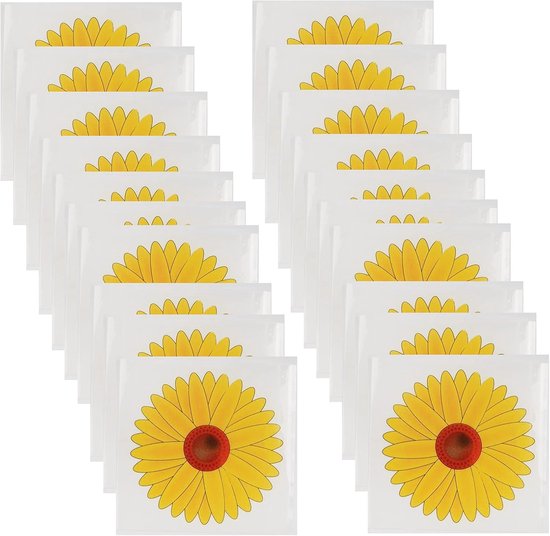 20 stuks - Raamvliegenstickers - Chrysantenvliegenvanger - Vliegenstickers - Raamvliegenvanger - Vliegenpapier - Vliegenvanger - Vliegenverdelger - Geschikt voor bloempotten, plafonds, thuisgebruik
