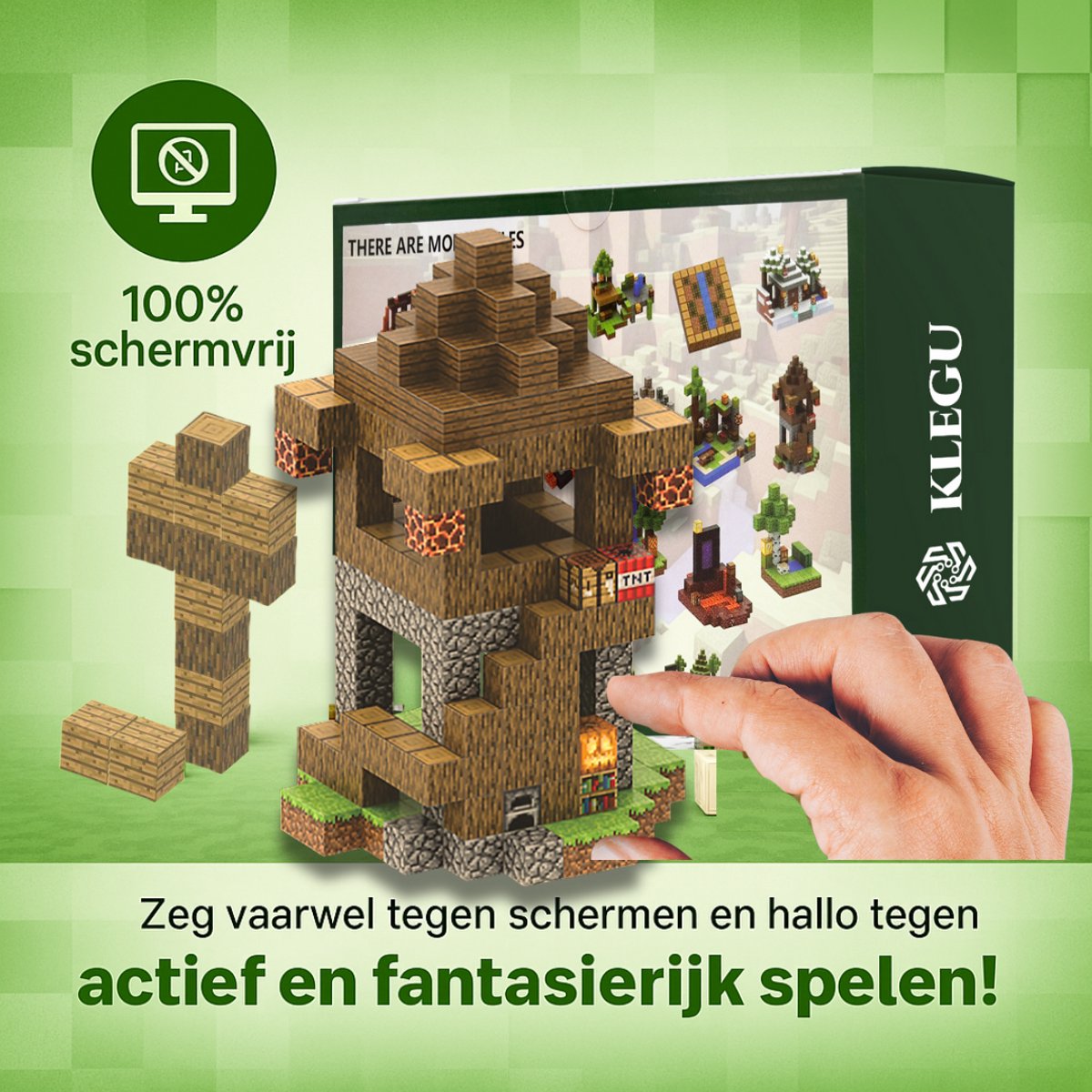 Magnetisch speelgoed – magnetisch bouwspeelgoed 224 stuks – magnetische bouwstenen - magnetische blokken – montessori speelgoed – magneten speelgoed - Uitkijktoren — cadeau in Spellen & Speelgoed - foto 8
