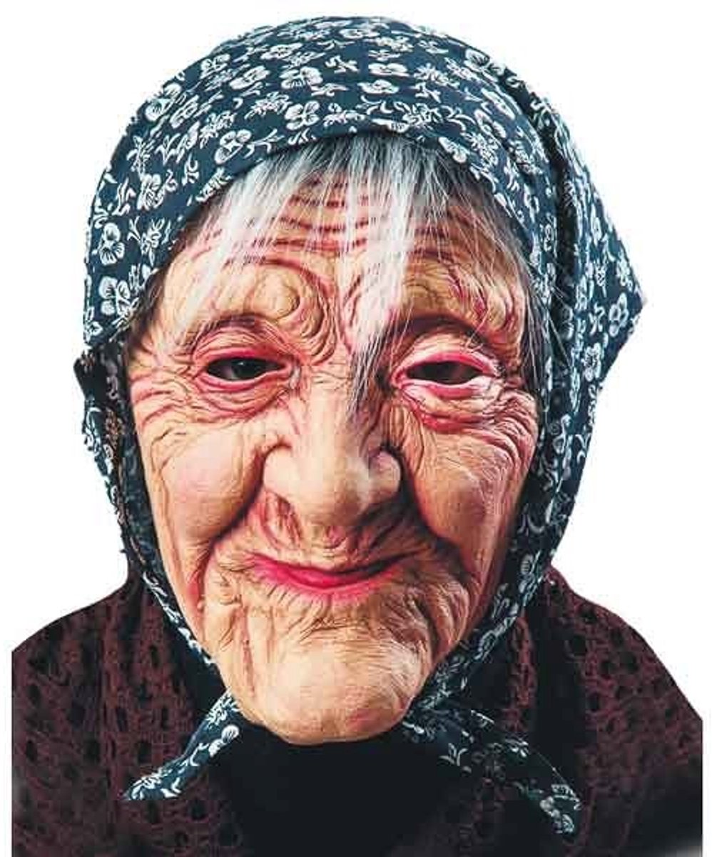 Befana mask with headpiece
