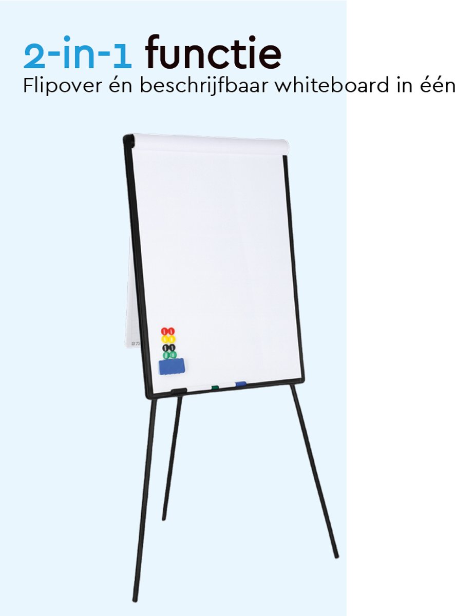 BRASQ Flipover - Verstelbaar Whiteboard - 70x100 cm thumbnail 3