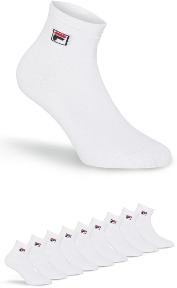 FILA Klein Logo op de enkel Enkelsokken – 9 Pack Wit