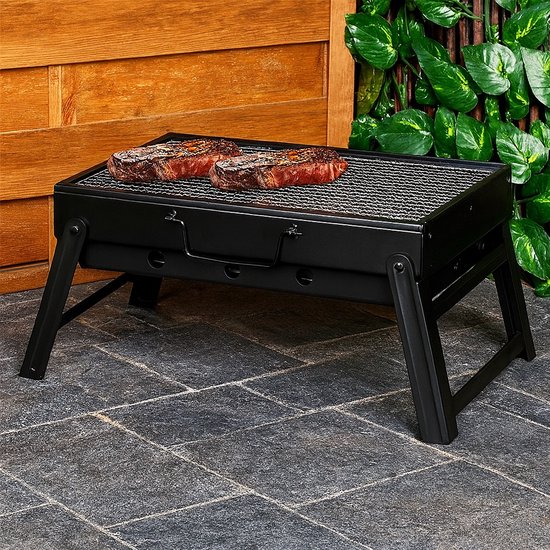 Ceruzo Opvouwbare Barbecue - 35x27 cm -Draagbare Houtskool Grill - Compact-Lichtgewicht van Ceruzo — afbeelding 4