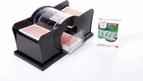 Kaartschudmachine Manueel – Kunststof Kaartenschudder – Voor Bordspellen, Kaartspellen – Familiespel – Engelhart