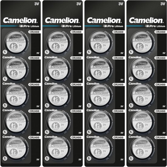 Camelion CR2450 lithium Knoopcel Batterij 20 Stuks