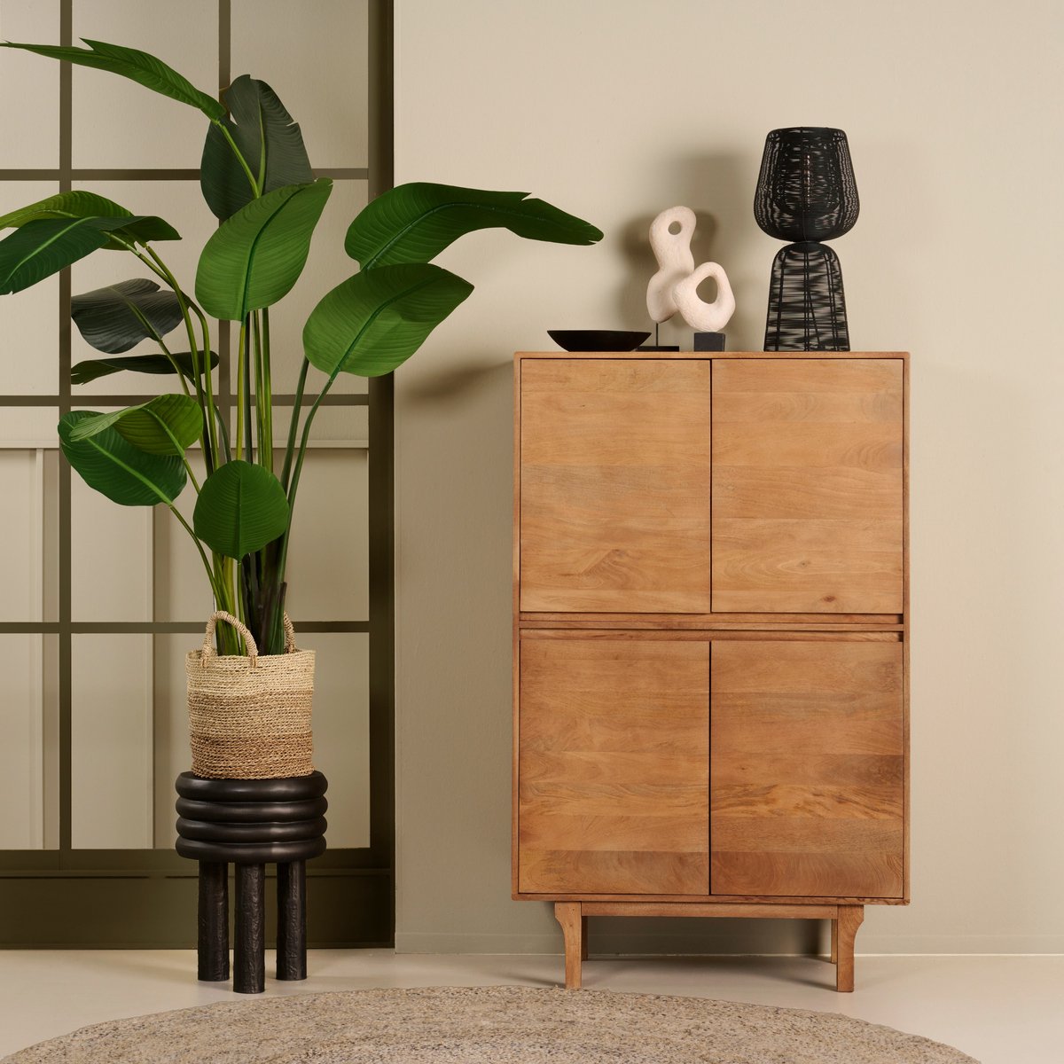 Boekenkast Sines - Mangohout - Bruin - 90 x 145 x 45 cm (BxHxD)