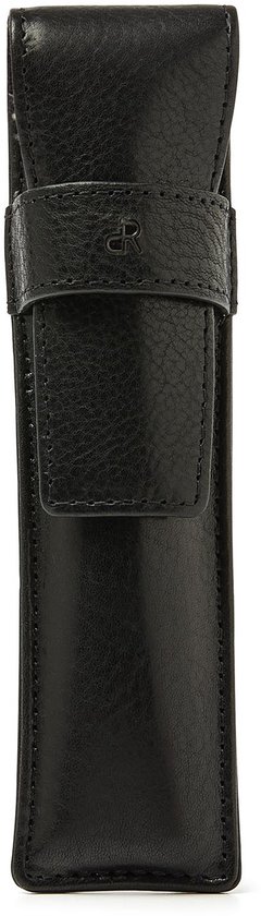 Porte-stylo cuir dR Amsterdam | Étui à stylo en cuir | Poche en cuir | Trousse | Trousse en cuir | Étui en cuir pour stylos | Stylos pour adultes | Étui à stylo en cuir | Étui à stylos | Stylo plume avec étui en cuir | Milan - 28628 Noir