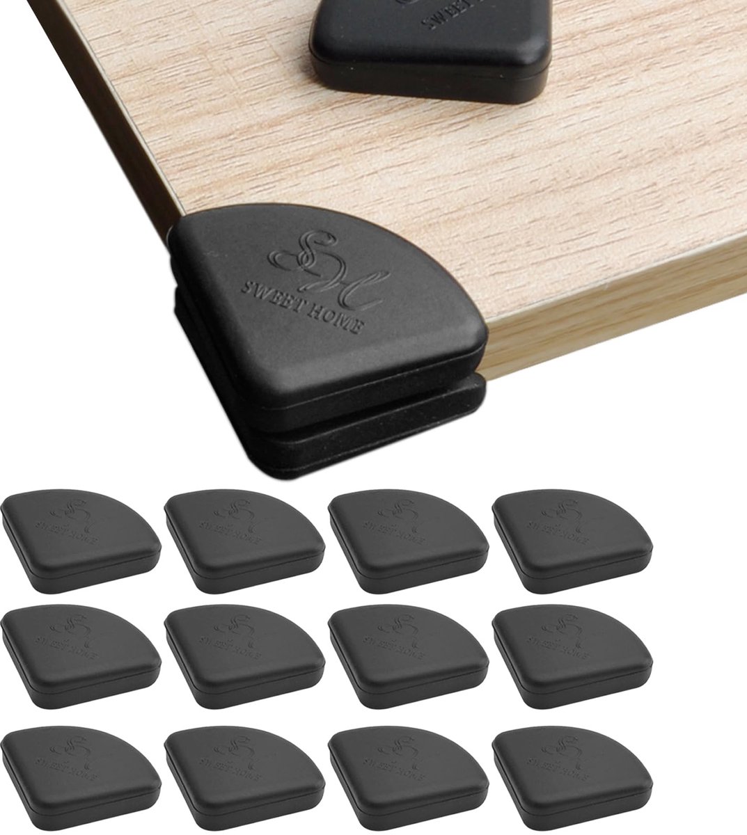 Ibenzoa® Zelfklevende Siliconen Hoekbeschermers voor Meubels - Veiligheid voor Kinderen en Senioren - 12 Stuks