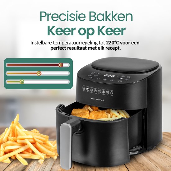 Friteuse à Air Chaud Emerio TOP AirFryer 7,2L – 1800W, 8 Programmes, Écran LED, Cool Touch, Sans BPA – Cuisson Sans Huile