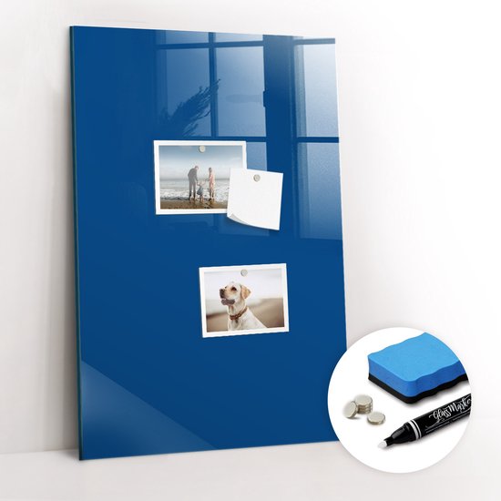 Colours-Manufaktur Magneetbord, magneetwand, inclusief 4 magneten (geel, 60 x 90 cm